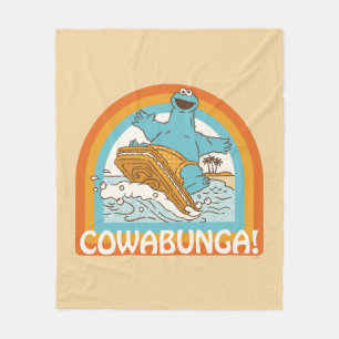 Cookie Monster Cowabunga! Fleece Blanket