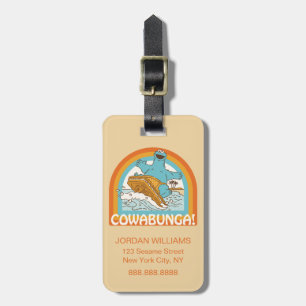 Cookie Monster Cowabunga! Luggage Tag