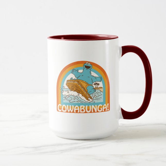 Cookie Monster Cowabunga! Mug (Right)