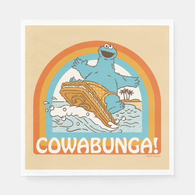 Cookie Monster Cowabunga! Napkin (Front)