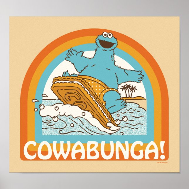 Cookie Monster Cowabunga! Poster (Front)