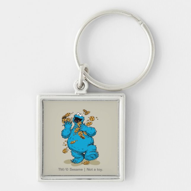 Cookie Monster Crazy Cookies Key Ring (Front)