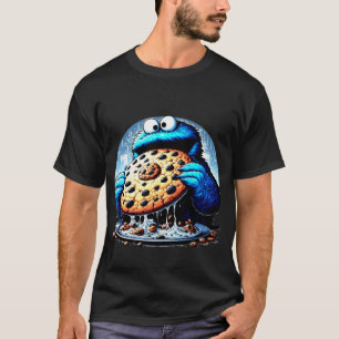 Cookie Monster Devouring a Giant Chocolate Chip  T-Shirt