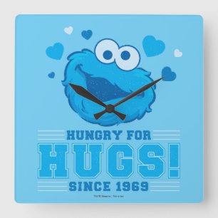 Cookie Monster Distressed Square Wall Clock