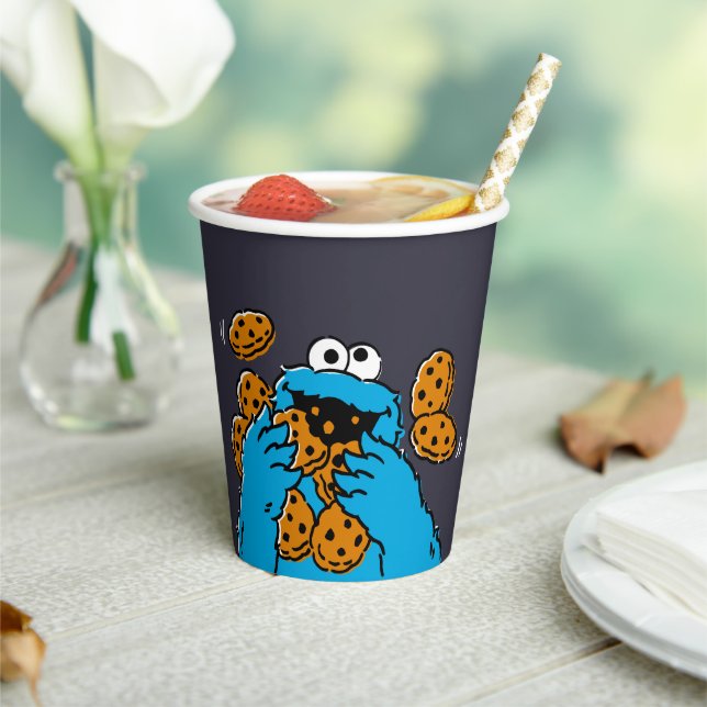 Cookie Monster Eating All the Cookies Paper Cups (Insitu)