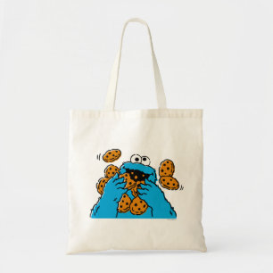 Cookie Monster Eating All the Cookies Tote Bag