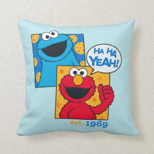 Cookie Monster & Elmo Ha Ha Yeah Cushion