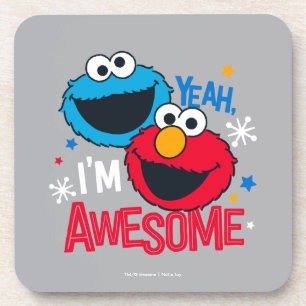 Cookie Monster & Elmo Yeah, I'm Awesome Coaster