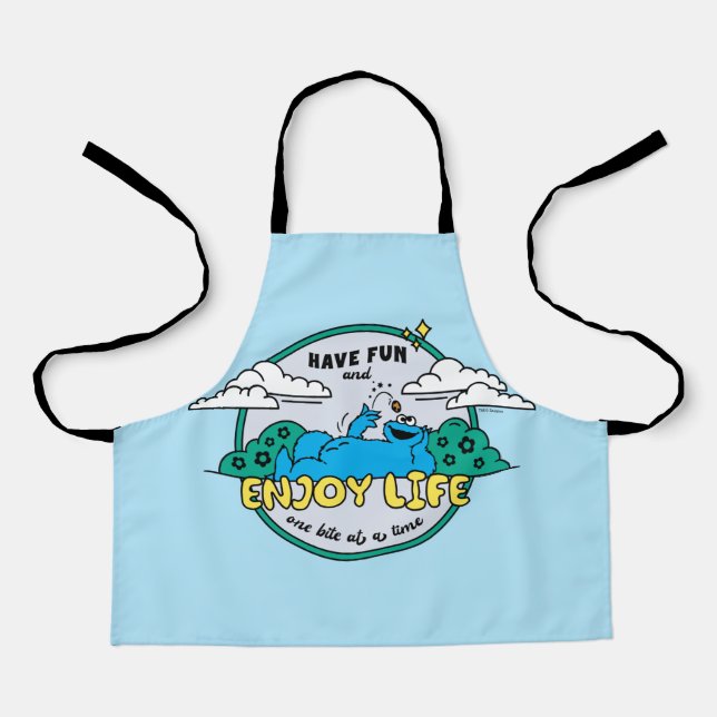 Cookie Monster | Enjoy Life One Bite at a Time Apron (Front)