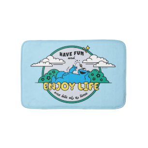 Cookie Monster Enjoy Life One Bite at a Time Bath Mat