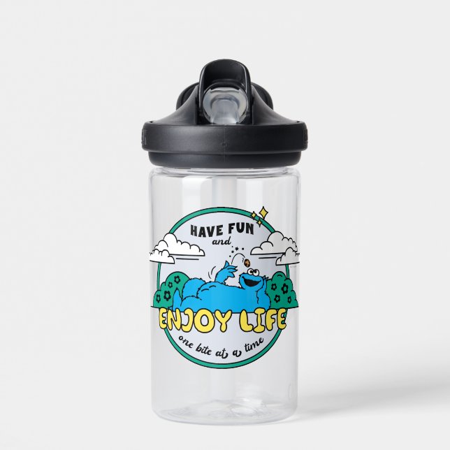 Cookie Monster | Enjoy Life One Bite at a Time Water Bottle (Front)