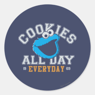 Cookie Monster Everyday Classic Round Sticker