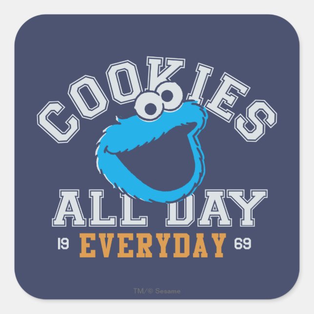 Cookie Monster Everyday Square Sticker (Front)