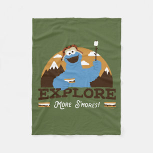 Cookie Monster Explore More S'mores Fleece Blanket