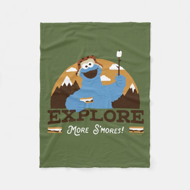 Cookie Monster | Explore More S'mores Fleece Blanket (Front)
