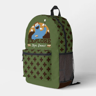 Cookie Monster Explore More S'mores Printed Backpack