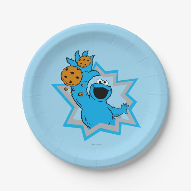 Cookie Monster Extreme Paper Plate (Front)
