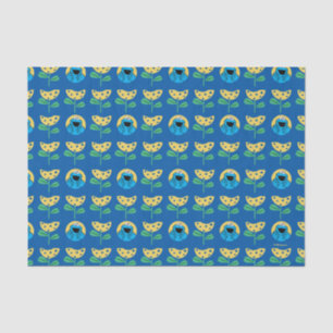 Cookie Monster Flower Pattern Tissue Paper