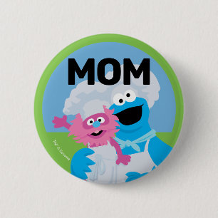 Cookie Monster Food Truck Birthday Girl's Mum 6 Cm Round Badge
