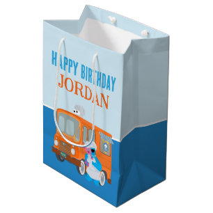 Cookie Monster Food Truck Birthday Medium Gift Bag