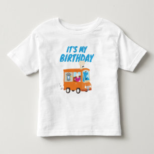 Cookie Monster Food Truck It's My Birthday Toddler T-Shirt
