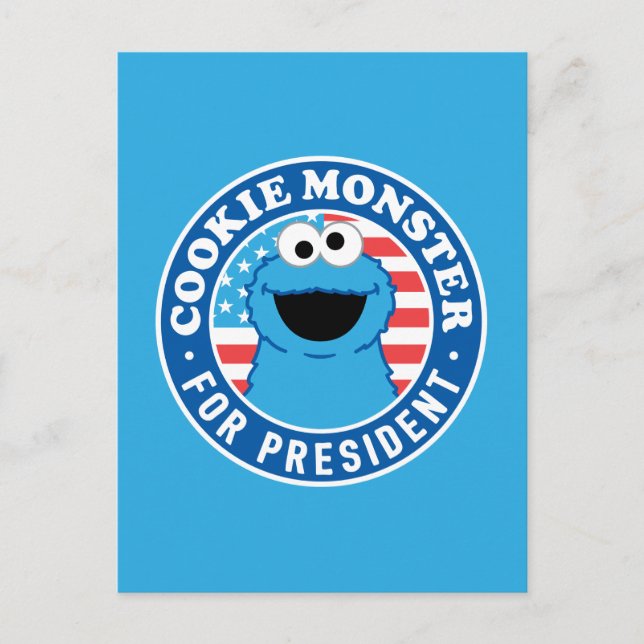 Cookie Monster for President Postcard (Front)