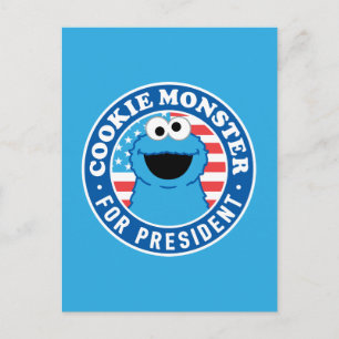 Cookie Monster for President Postcard