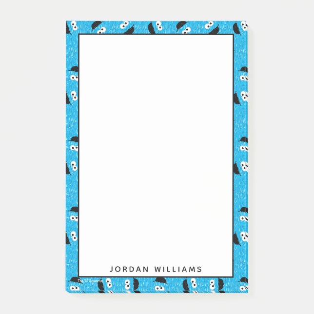 Cookie Monster Fur Face Pattern Post-it Notes (Front)
