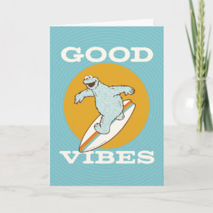 Cookie Monster Good Vibes Card