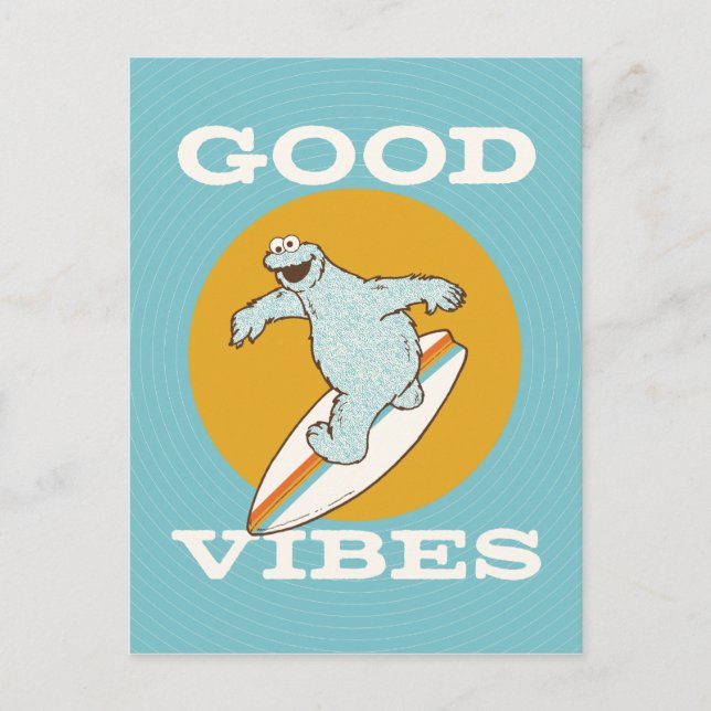 Cookie Monster Good Vibes Postcard (Front)