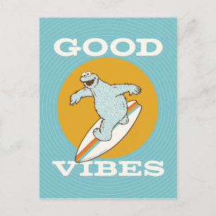 Cookie Monster Good Vibes Postcard