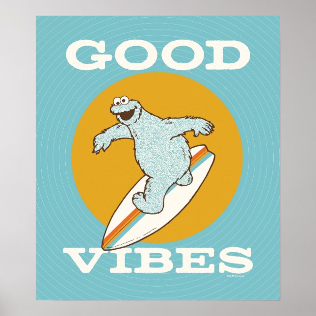 Cookie Monster Good Vibes Poster (Front)