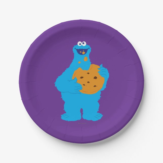 Cookie Monster Graphic Paper Plate (Front)