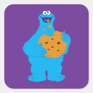 Cookie Monster Graphic Square Sticker