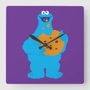 Cookie Monster Graphic Square Wall Clock