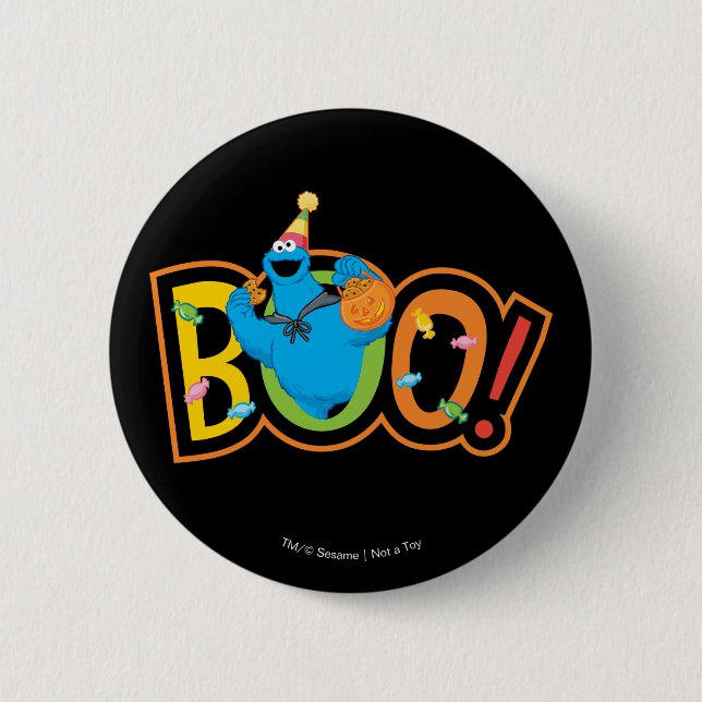 Cookie Monster | Halloween Boo! 6 Cm Round Badge (Front)