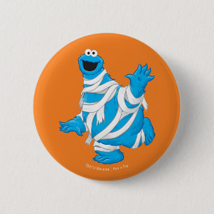 Cookie Monster Halloween Mummy 6 Cm Round Badge