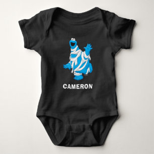 Cookie Monster Halloween Mummy Baby Bodysuit