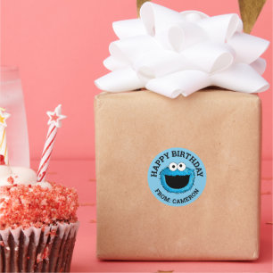 Cookie Monster   Happy Birthday Gift Tag