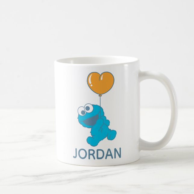 Cookie Monster Heart Balloon Coffee Mug (Right)