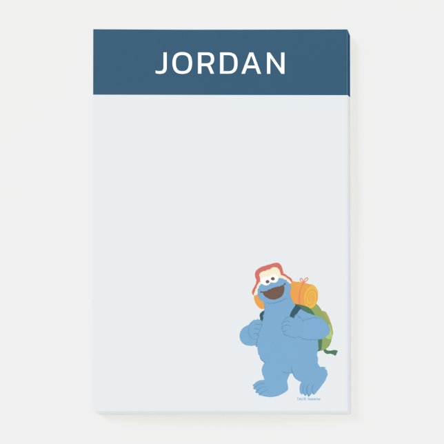 Cookie Monster Hiking | Add Your Name Post-it Notes (Front)