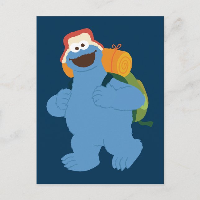 Cookie Monster Hiking Postcard (Front)
