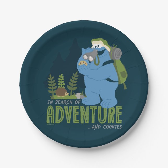 Cookie Monster | In Search of Adventure…And Cookie Paper Plate (Front)
