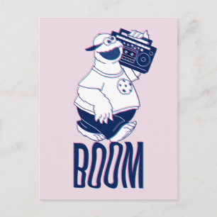Cookie Monster Jamming with the Boom Box Postcard