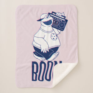 Cookie Monster   Jamming with the Boom Box Sherpa Blanket