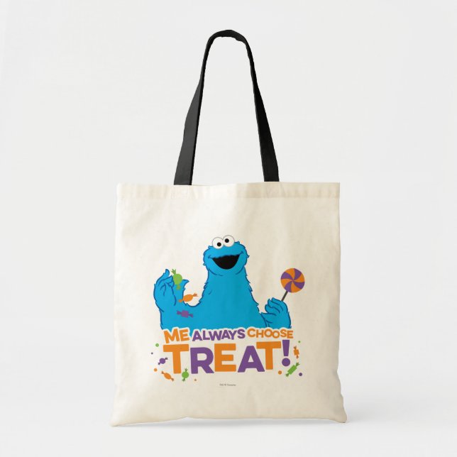 Cookie Monster - Me Always Choose Treat Tote Bag (Front)
