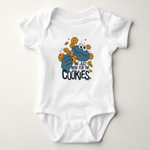 Cookie Monster   Me Just Here for the Cookies Baby Bodysuit
