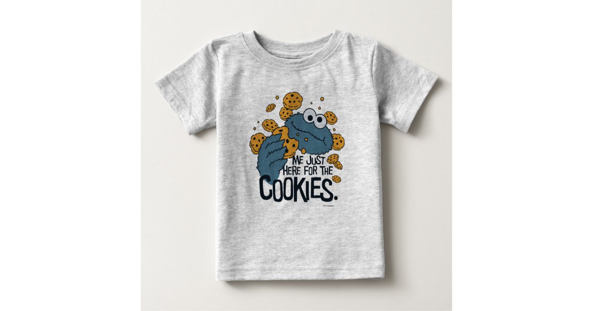 Cookie Monster Me Just Here For The Cookies Baby T Shirt