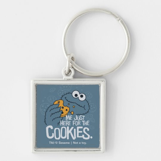 Cookie Monster | Me Just Here for the Cookies Key Ring | Zazzle.co.uk