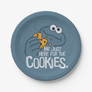 Cookie Monster   Me Just Here for the Cookies Paper Plate